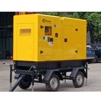 Buy SHX 50KVA Silent Diesel Generator Set with Trailer High Performance Manufacturer Power Plants Backup Electricity for Home Use online manufacture
