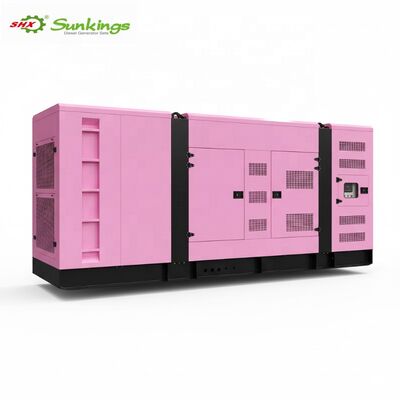 Buy Customized 900KVA Three-Phase Silent Diesel Generator 50Hz Frequency Remote Air 12V DC Custom Pink Color ATS Option New online manufacture