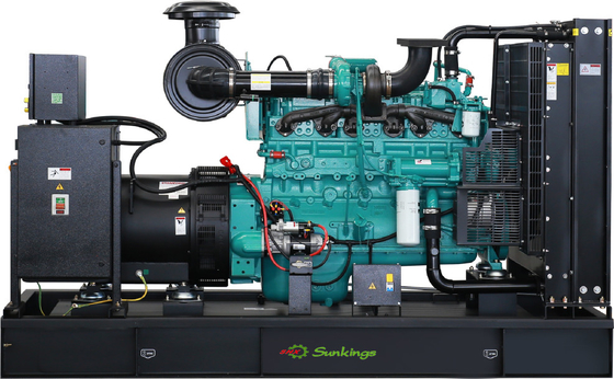 Fuel Efficiency Open Type Diesel Generator Set 300KVA Cummins Engine
